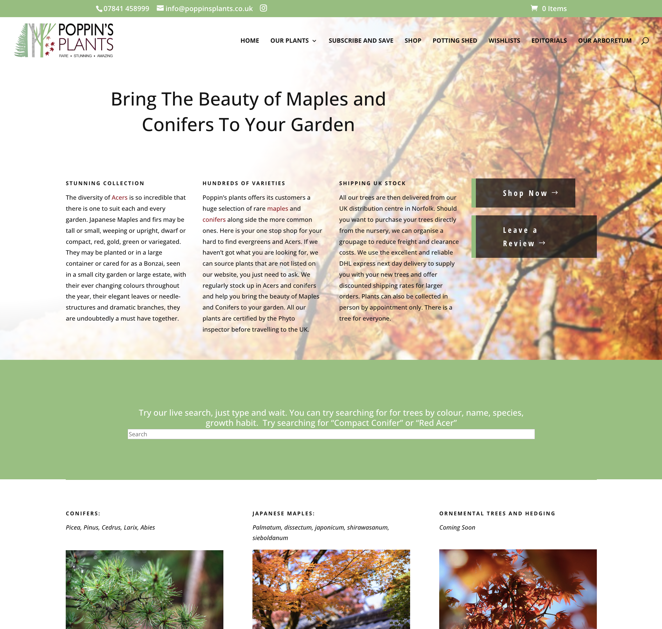 Plant nursery Website